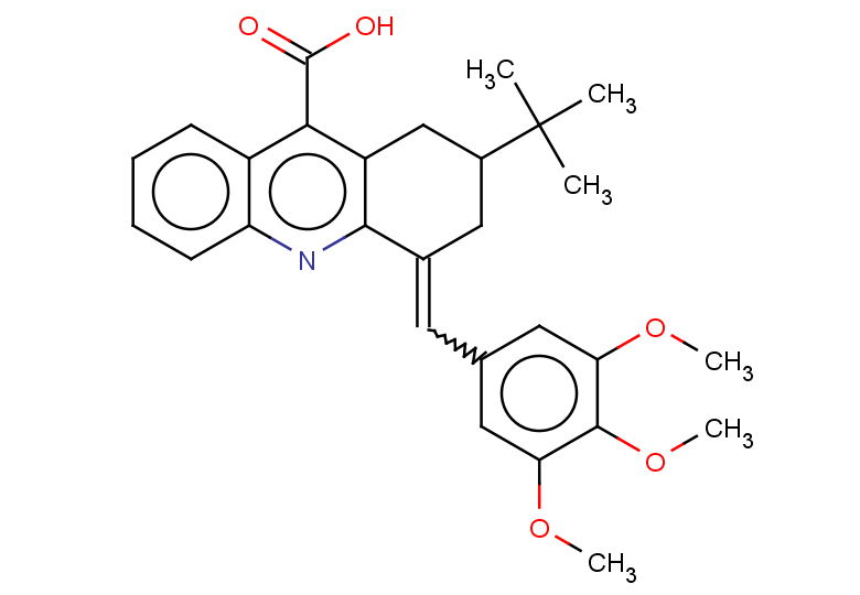 2-tert-butyl-4-[(3,4,5-trimethoxyphenyl)methylidene]-1,2,3,4-tetrahydroacridine-9-carboxylic acid