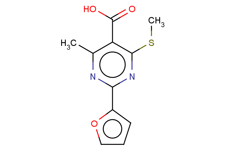 2-(furan-2-yl)-4-methyl-6-(methylsulfanyl)pyrimidine-5-carboxylic acid