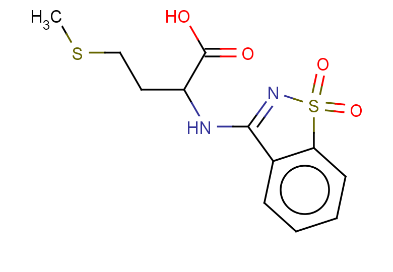 2-[(1,1-dioxo-1,2-benzothiazol-3-yl)amino]-4-(methylsulfanyl)butanoic acid