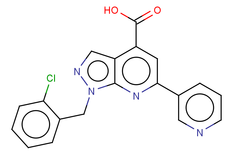 1-[(2-chlorophenyl)methyl]-6-(pyridin-3-yl)-1H-pyrazolo[3,4-b]pyridine-4-carboxylic acid