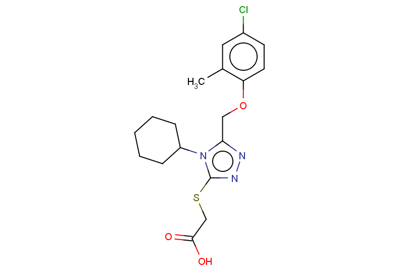2-{[5-(4-chloro-2-methylphenoxymethyl)-4-cyclohexyl-4H-1,2,4-triazol-3-yl]sulfanyl}acetic acid