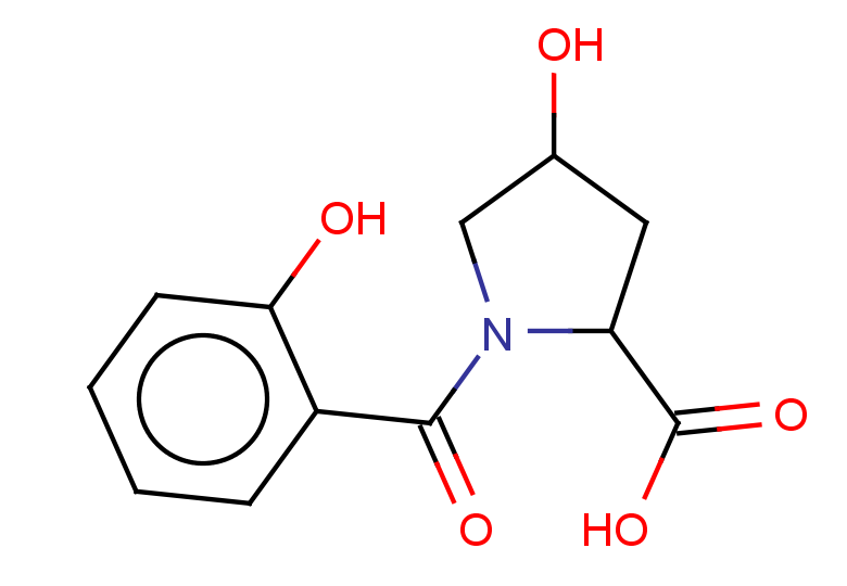 4-hydroxy-1-(2-hydroxybenzoyl)pyrrolidine-2-carboxylic acid, Mixture of diastereomers