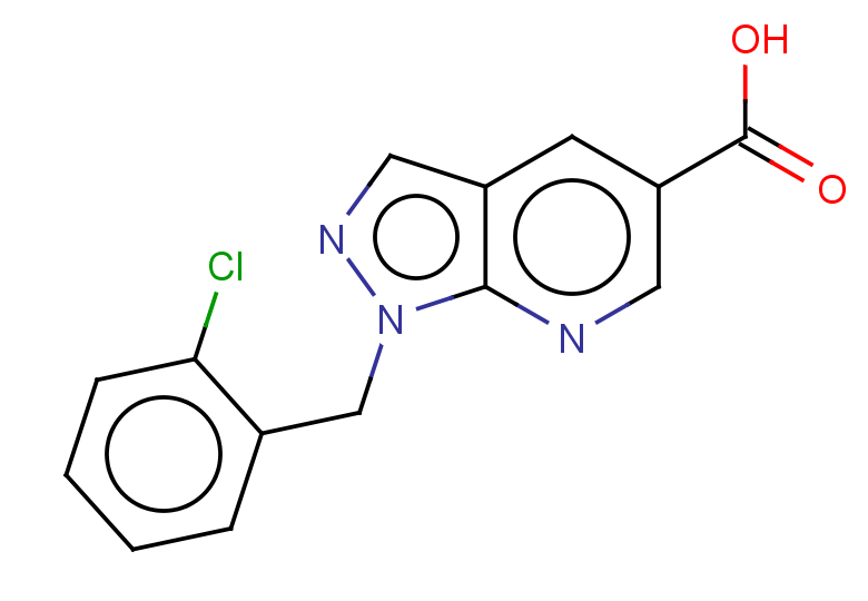 1-[(2-chlorophenyl)methyl]-1H-pyrazolo[3,4-b]pyridine-5-carboxylic acid