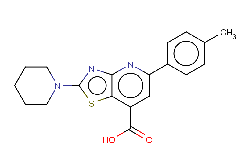 5-(4-methylphenyl)-2-(piperidin-1-yl)-[1,3]thiazolo[4,5-b]pyridine-7-carboxylic acid