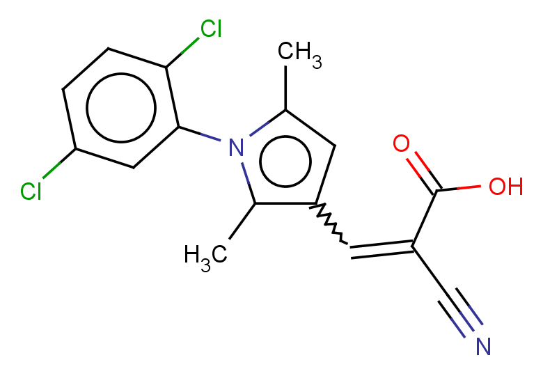 2-cyano-3-[1-(2,5-dichlorophenyl)-2,5-dimethyl-1H-pyrrol-3-yl]prop-2-enoic acid