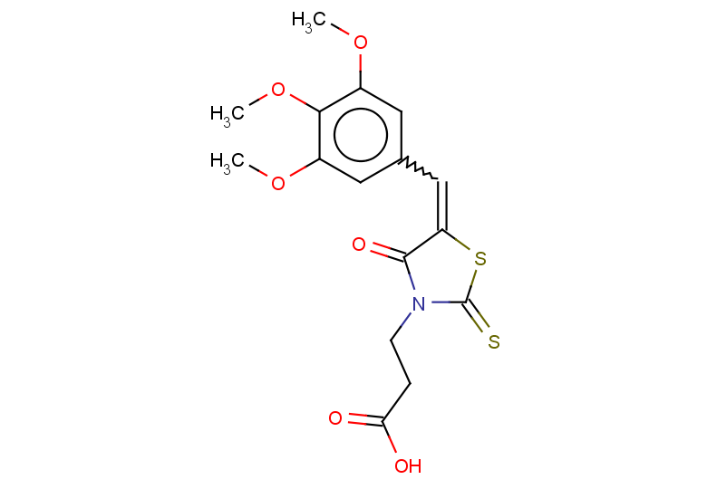3-{4-oxo-2-sulfanylidene-5-[(3,4,5-trimethoxyphenyl)methylidene]-1,3-thiazolidin-3-yl}propanoic acid