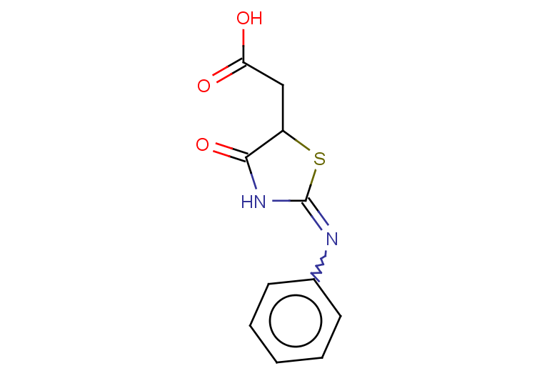 2-[4-oxo-2-(phenylimino)-1,3-thiazolidin-5-yl]acetic acid