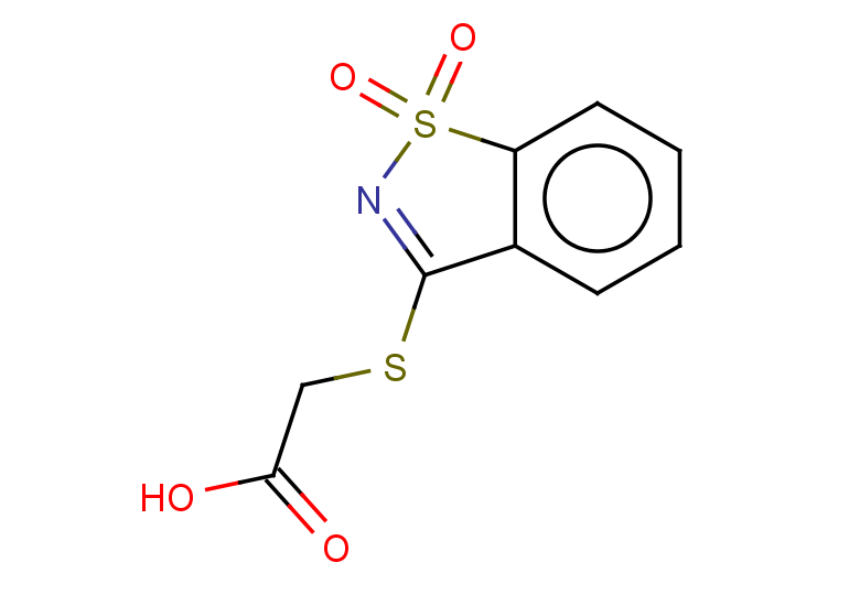2-[(1,1-dioxo-1,2-benzothiazol-3-yl)sulfanyl]acetic acid
