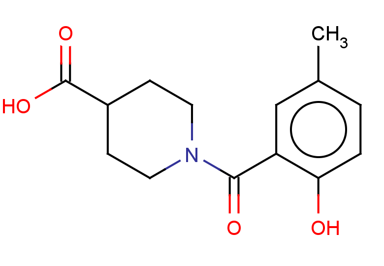 1-(2-hydroxy-5-methylbenzoyl)piperidine-4-carboxylic acid
