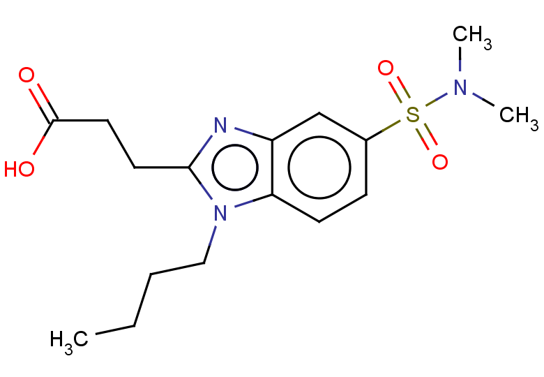 3-[1-butyl-5-(dimethylsulfamoyl)-1H-1,3-benzodiazol-2-yl]propanoic acid