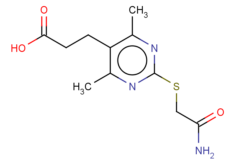 3-{2-[(carbamoylmethyl)sulfanyl]-4,6-dimethylpyrimidin-5-yl}propanoic acid