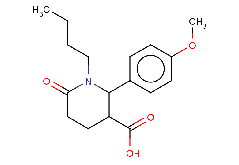 1-butyl-2-(4-methoxyphenyl)-6-oxopiperidine-3-carboxylic acid, Mixture of diastereomers