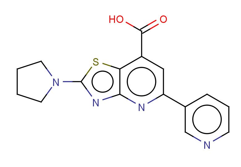 5-(pyridin-3-yl)-2-(pyrrolidin-1-yl)-[1,3]thiazolo[4,5-b]pyridine-7-carboxylic acid