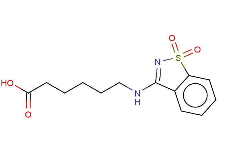 6-[(1,1-dioxo-1,2-benzothiazol-3-yl)amino]hexanoic acid