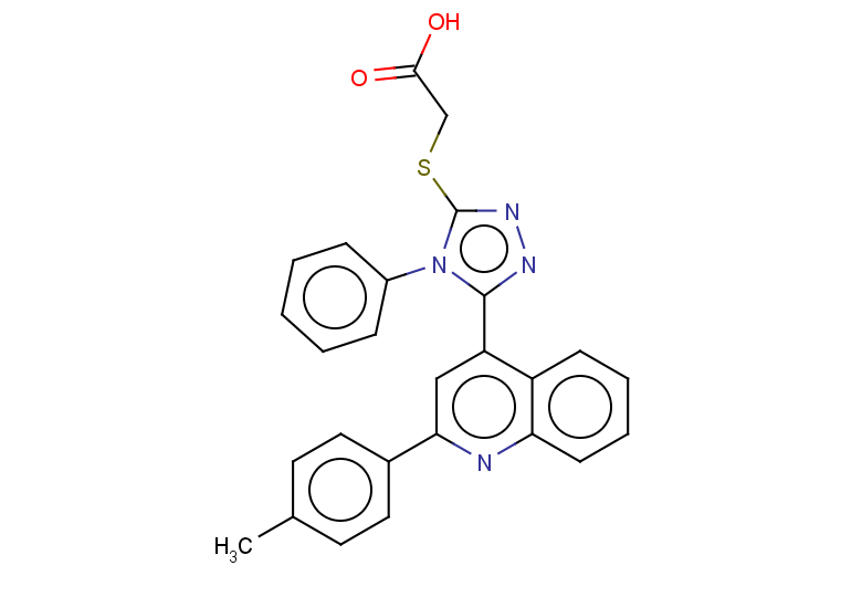 2-({5-[2-(4-methylphenyl)quinolin-4-yl]-4-phenyl-4H-1,2,4-triazol-3-yl}sulfanyl)acetic acid