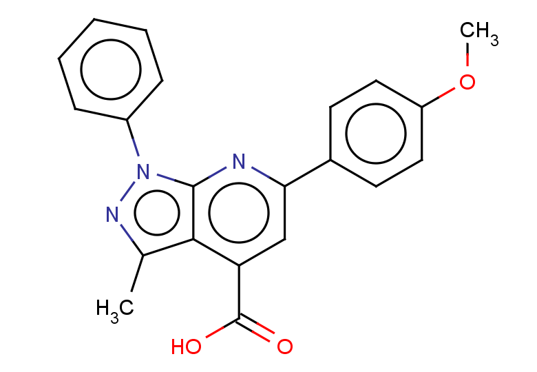 6-(4-methoxyphenyl)-3-methyl-1-phenyl-1H-pyrazolo[3,4-b]pyridine-4-carboxylic acid