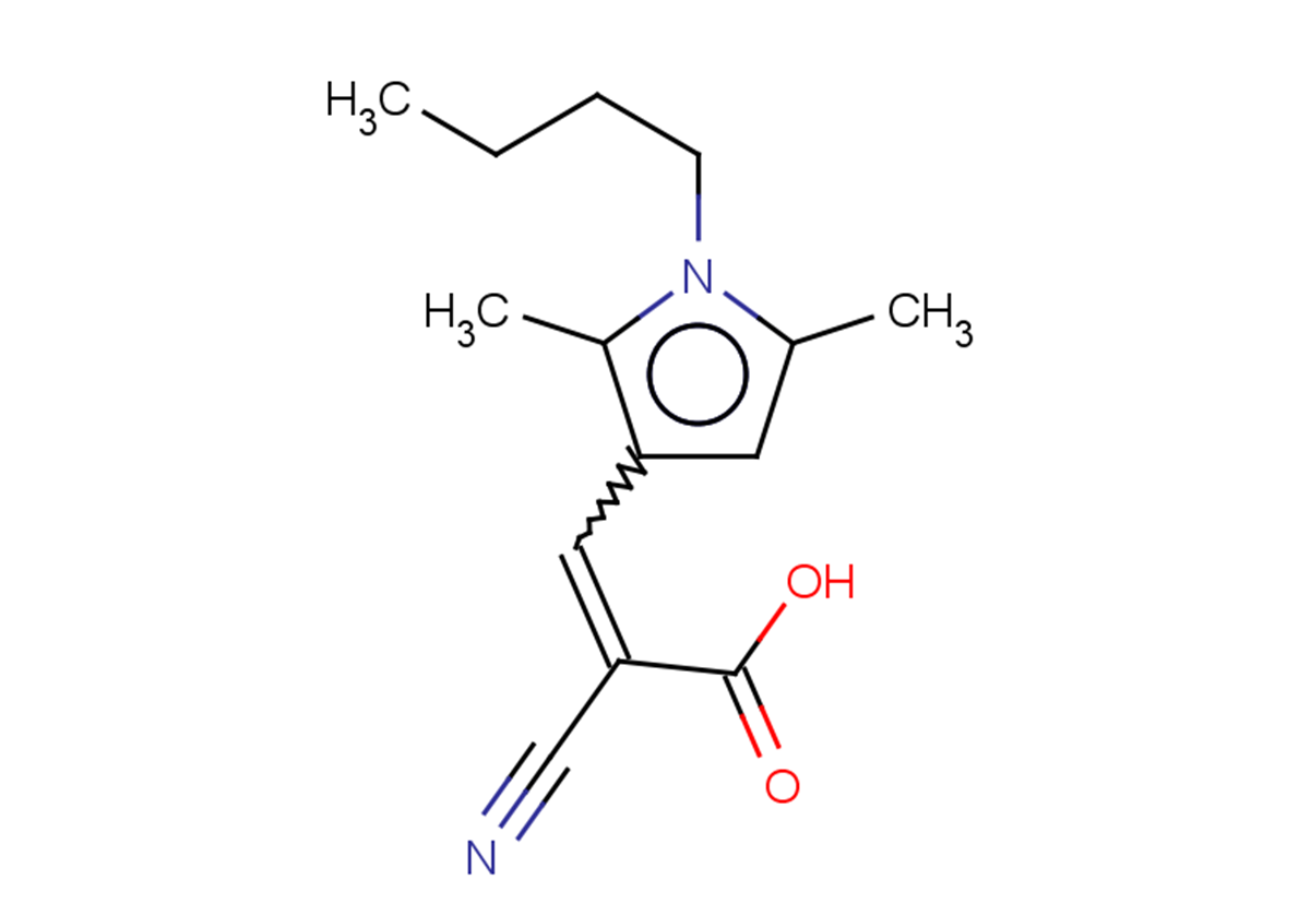 3-(1-butyl-2,5-dimethyl-1H-pyrrol-3-yl)-2-cyanoprop-2-enoic acid