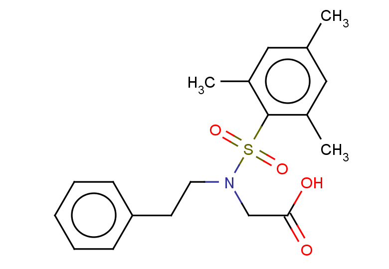 2-[N-(2-phenylethyl)2,4,6-trimethylbenzenesulfonamido]acetic acid