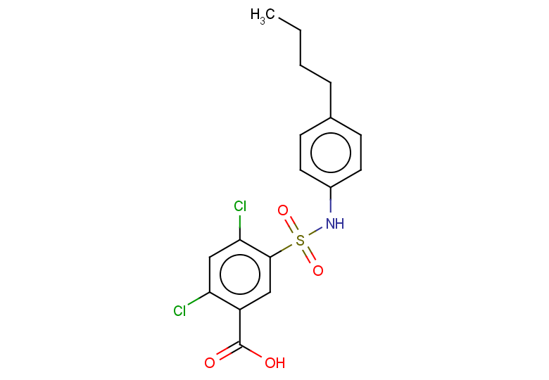 5-[(4-butylphenyl)sulfamoyl]-2,4-dichlorobenzoic acid
