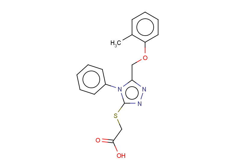 2-{[5-(2-methylphenoxymethyl)-4-phenyl-4H-1,2,4-triazol-3-yl]sulfanyl}acetic acid