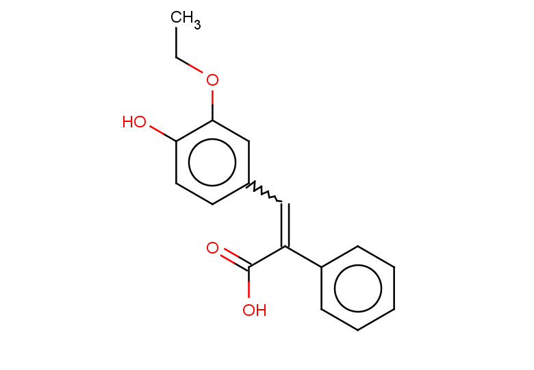 3-(3-ethoxy-4-hydroxyphenyl)-2-phenylprop-2-enoic acid