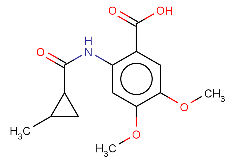 4,5-dimethoxy-2-(2-methylcyclopropaneamido)benzoic acid