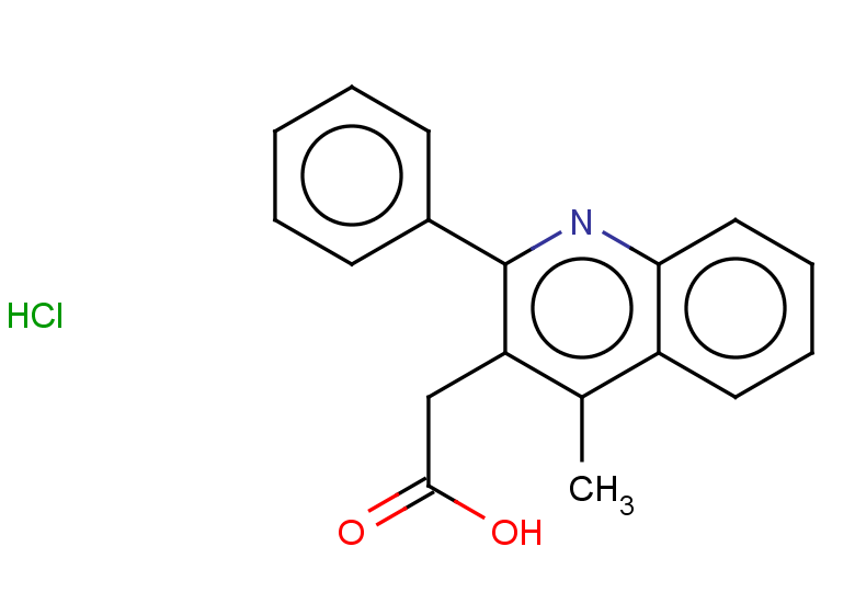 2-(4-methyl-2-phenylquinolin-3-yl)acetic acid hydrochloride