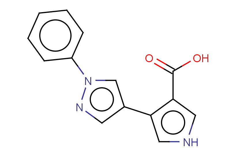 4-(1-phenyl-1H-pyrazol-4-yl)-1H-pyrrole-3-carboxylic acid