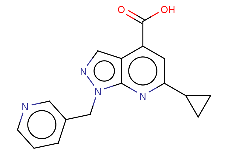 6-cyclopropyl-1-[(pyridin-3-yl)methyl]-1H-pyrazolo[3,4-b]pyridine-4-carboxylic acid