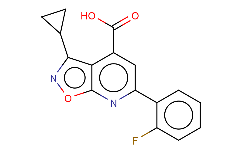 3-cyclopropyl-6-(2-fluorophenyl)-[1,2]oxazolo[5,4-b]pyridine-4-carboxylic acid