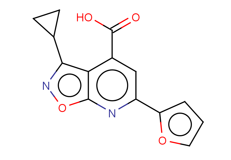 3-cyclopropyl-6-(furan-2-yl)-[1,2]oxazolo[5,4-b]pyridine-4-carboxylic acid