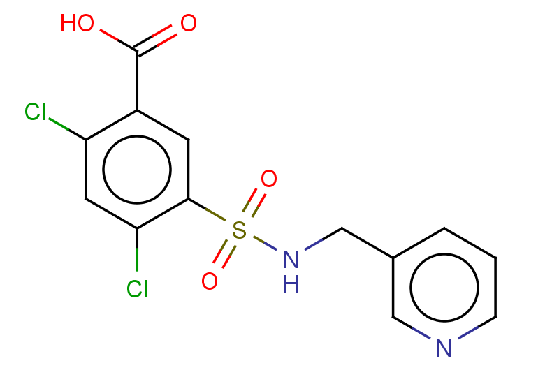 2,4-dichloro-5-[(pyridin-3-ylmethyl)sulfamoyl]benzoic acid