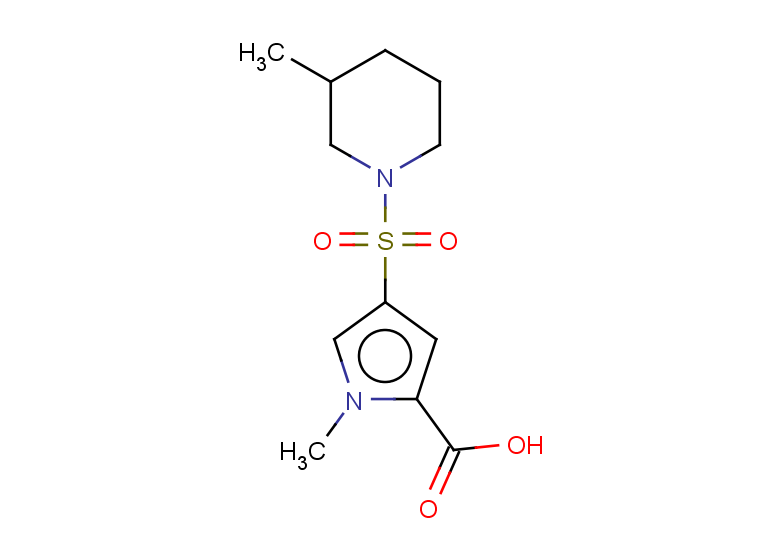1-methyl-4-[(3-methylpiperidin-1-yl)sulfonyl]-1H-pyrrole-2-carboxylic acid