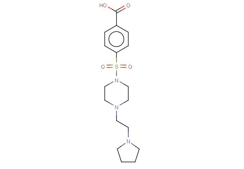 4-({4-[2-(pyrrolidin-1-yl)ethyl]piperazin-1-yl}sulfonyl)benzoic acid