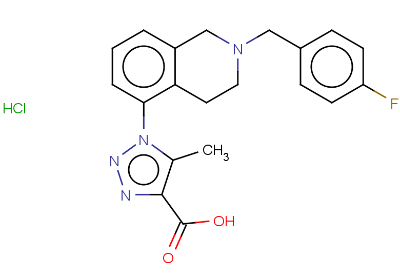 1-{2-[(4-fluorophenyl)methyl]-1,2,3,4-tetrahydroisoquinolin-5-yl}-5-methyl-1H-1,2,3-triazole-4-carboxylic acid hydrochloride