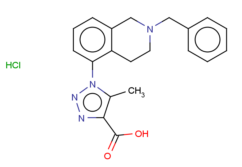 1-(2-benzyl-1,2,3,4-tetrahydroisoquinolin-5-yl)-5-methyl-1H-1,2,3-triazole-4-carboxylic acid hydrochloride