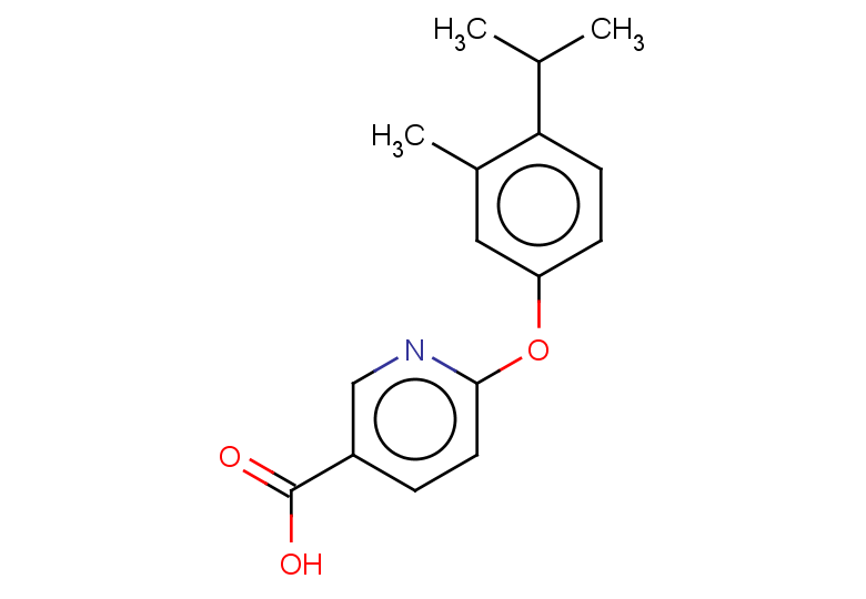 6-[3-methyl-4-(propan-2-yl)phenoxy]pyridine-3-carboxylic acid