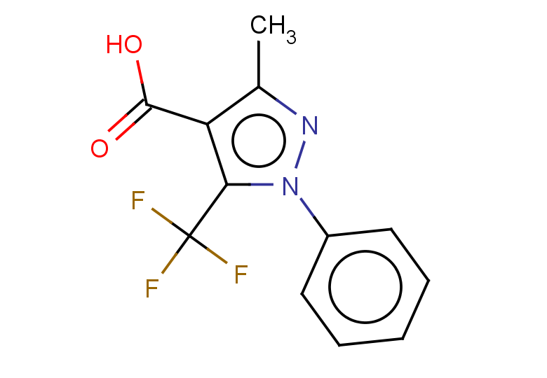 3-methyl-1-phenyl-5-(trifluoromethyl)-1H-pyrazole-4-carboxylic acid