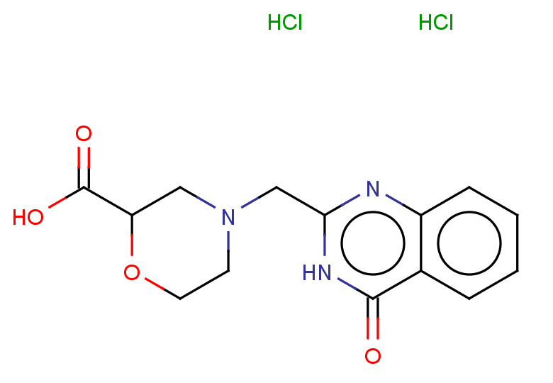 4-[(4-oxo-3,4-dihydroquinazolin-2-yl)methyl]morpholine-2-carboxylic acid dihydrochloride