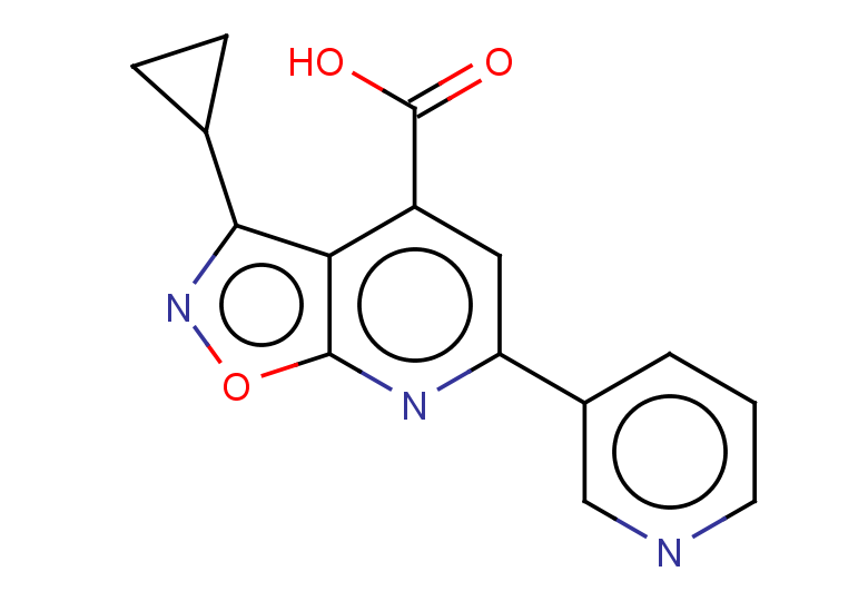 3-cyclopropyl-6-(pyridin-3-yl)-[1,2]oxazolo[5,4-b]pyridine-4-carboxylic acid