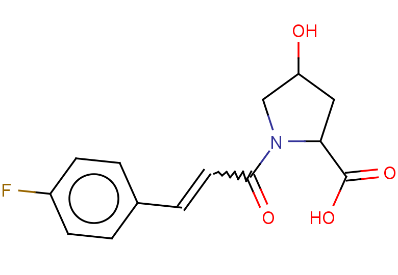 1-[3-(4-fluorophenyl)prop-2-enoyl]-4-hydroxypyrrolidine-2-carboxylic acid