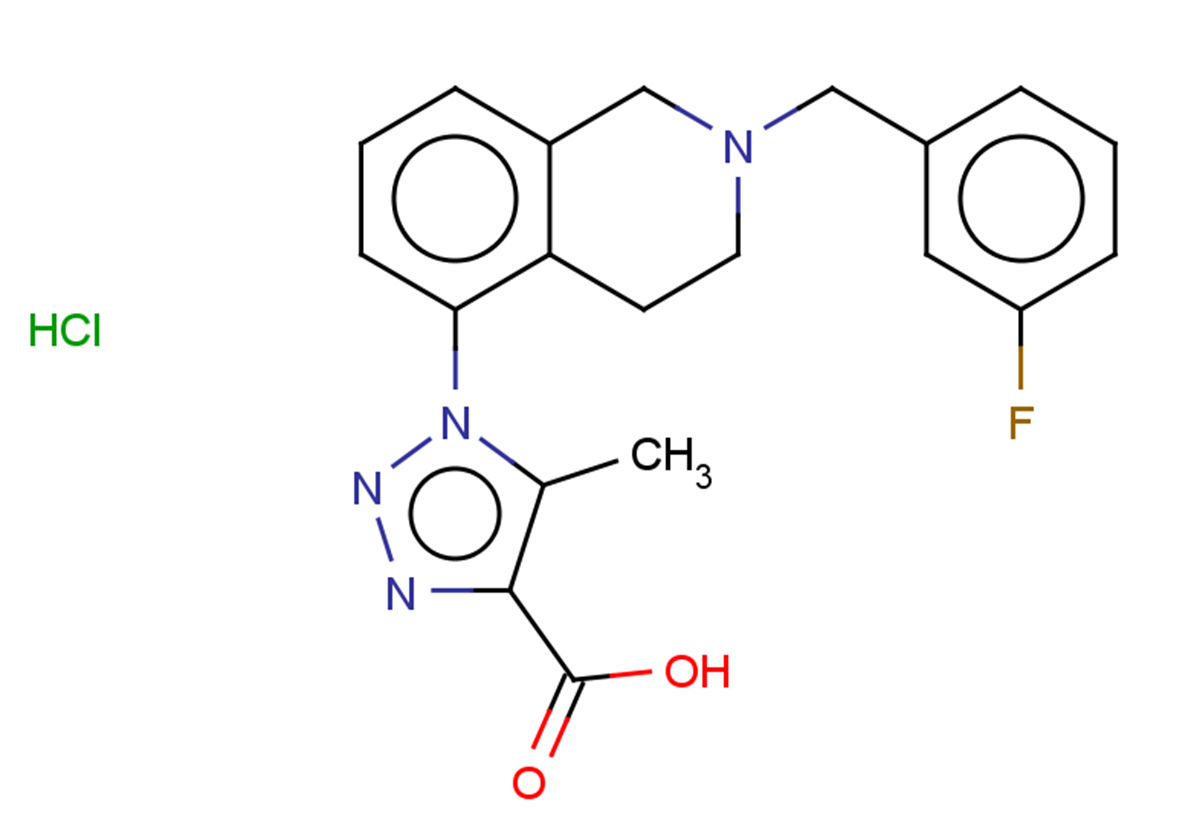 1-{2-[(3-fluorophenyl)methyl]-1,2,3,4-tetrahydroisoquinolin-5-yl}-5-methyl-1H-1,2,3-triazole-4-carboxylic acid hydrochloride