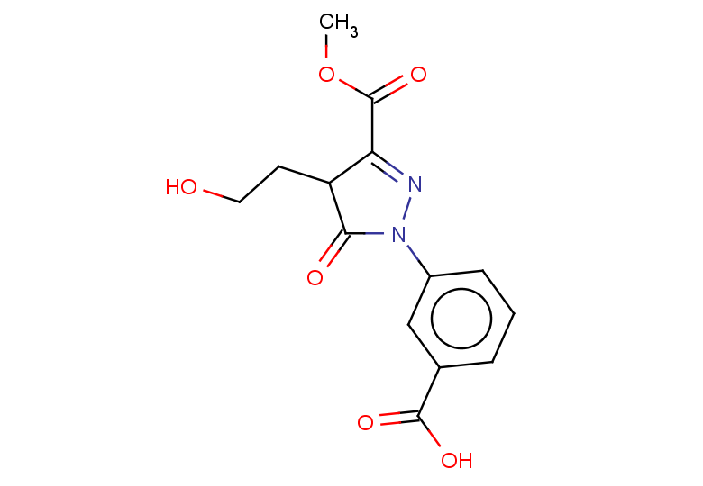 3-[4-(2-hydroxyethyl)-3-(methoxycarbonyl)-5-oxo-4,5-dihydro-1H-pyrazol-1-yl]benzoic acid