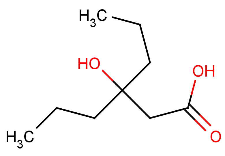 3-hydroxy-3-propylhexanoic acid