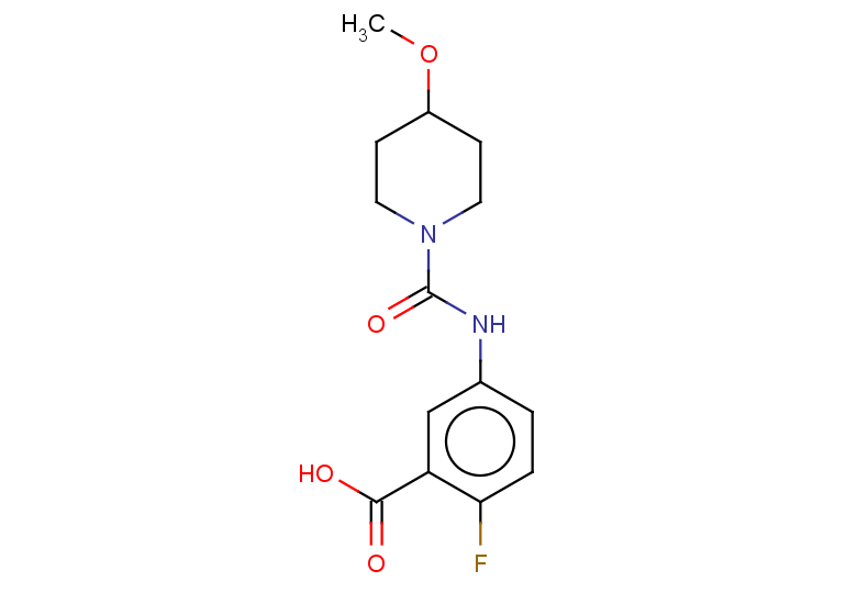 2-fluoro-5-[(4-methoxypiperidine-1-carbonyl)amino]benzoic acid