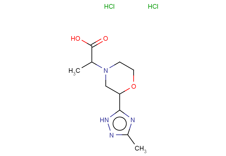 2-[2-(3-methyl-1H-1,2,4-triazol-5-yl)morpholin-4-yl]propanoic acid dihydrochloride