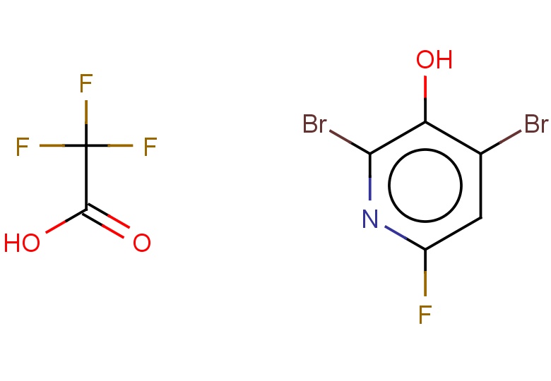 2,4-dibromo-6-fluoropyridin-3-ol, trifluoroacetic acid