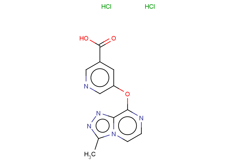 5-({3-methyl-[1,2,4]triazolo[4,3-a]pyrazin-8-yl}oxy)pyridine-3-carboxylic acid dihydrochloride