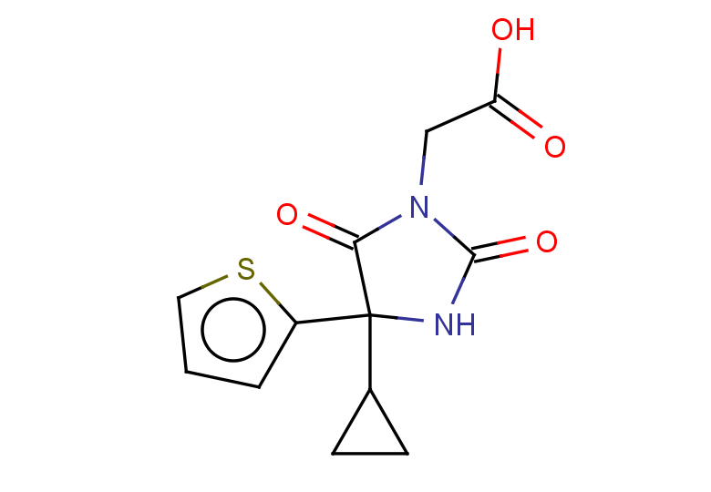 2-[4-cyclopropyl-2,5-dioxo-4-(thiophen-2-yl)imidazolidin-1-yl]acetic acid