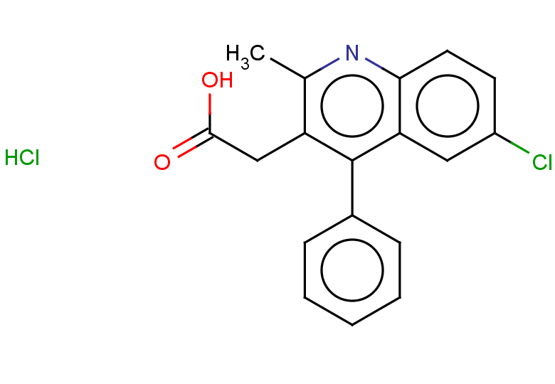 2-(6-chloro-2-methyl-4-phenylquinolin-3-yl)acetic acid hydrochloride